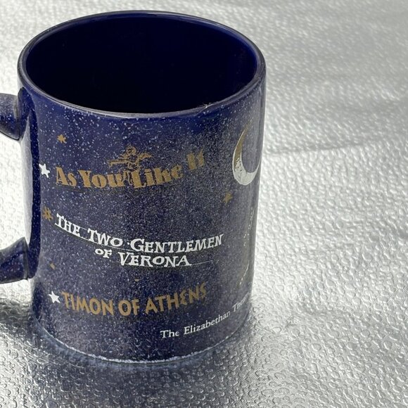 VTG 90s Oregon Shakespeare Festival‎ Ceramic Mug Blue 1997 elizabethan theater - Picture 4 of 9